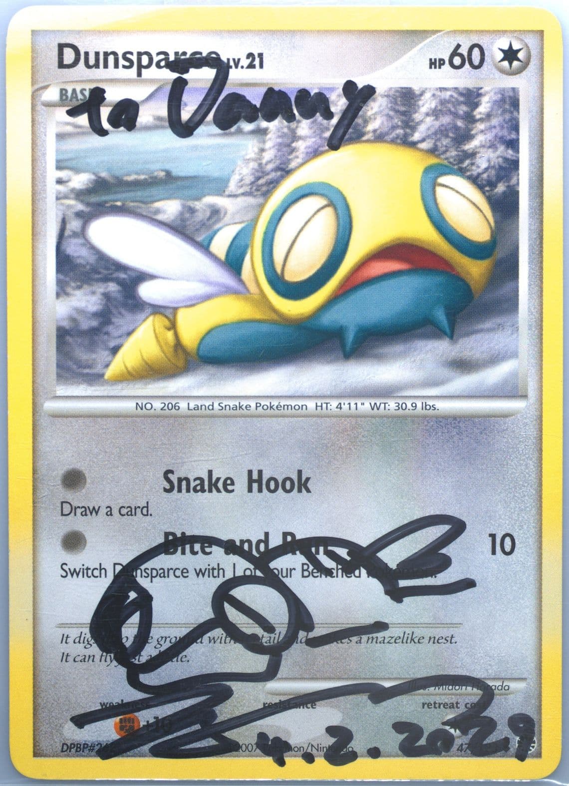Dunsparce (47) 2007 Pokemon Diamond & Pearl Mysterious Treasures