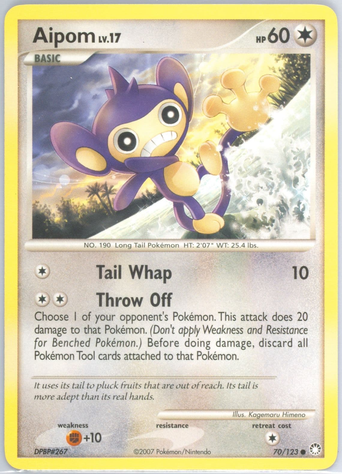 Aipom (70) 2007 Pokemon Diamond & Pearl Mysterious Treasures