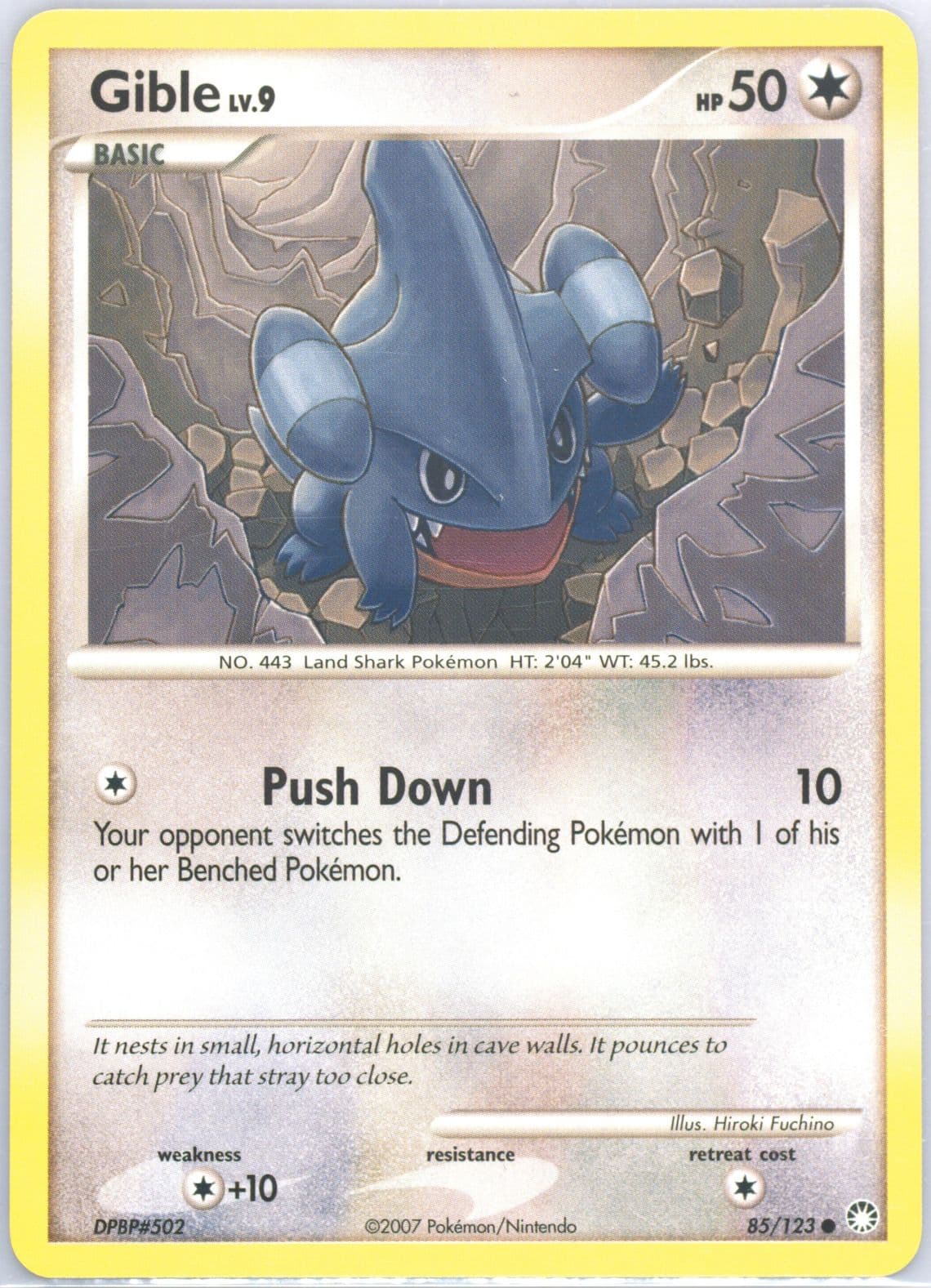 Gible (85) 2007 Pokemon Diamond & Pearl Mysterious Treasures