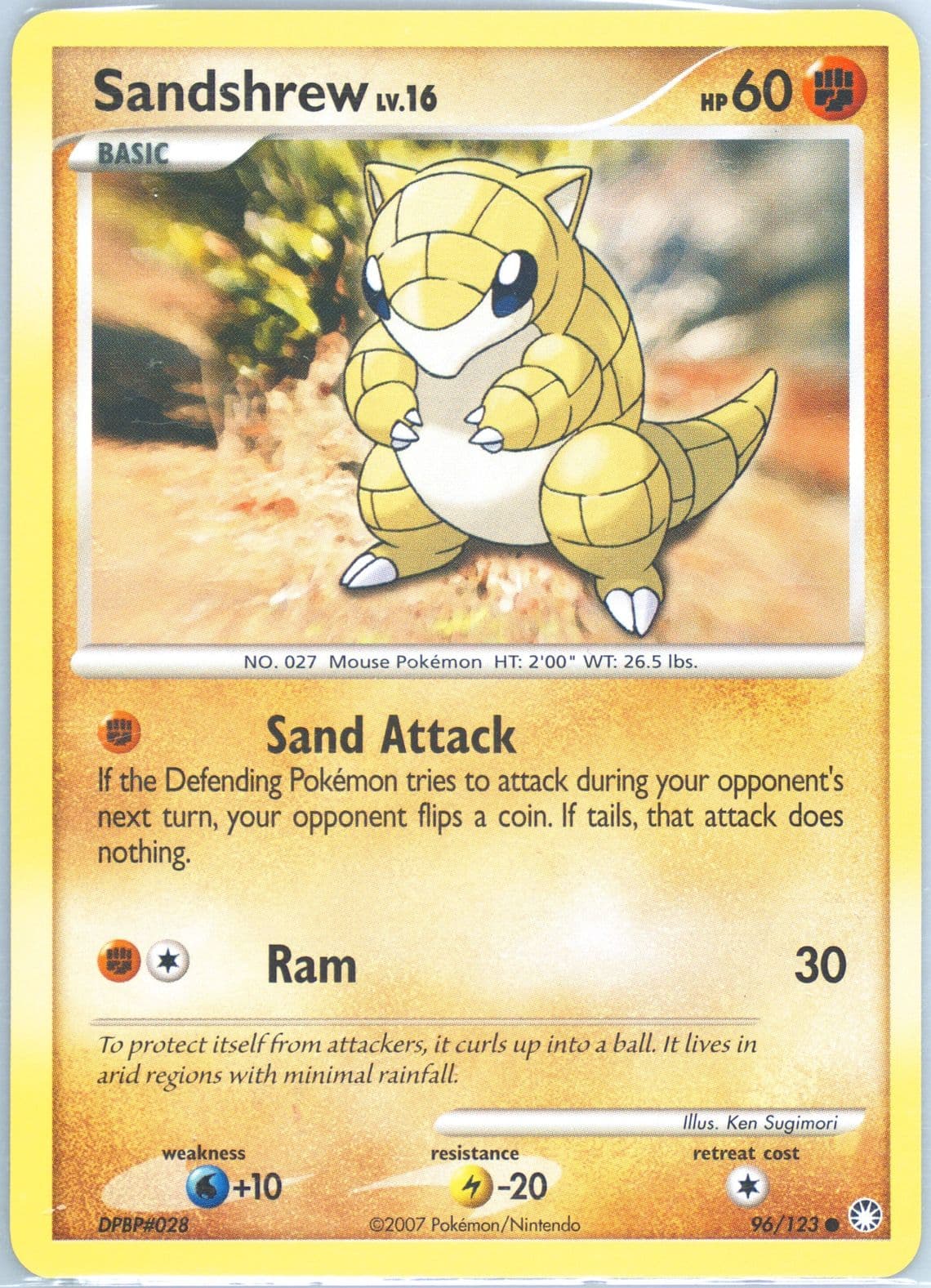 Sandshrew (96) 2007 Pokemon Diamond & Pearl Mysterious Treasures
