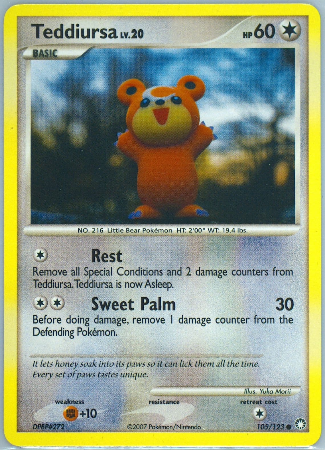 Teddiursa (105) 2007 Pokemon Diamond & Pearl Mysterious Treasures
