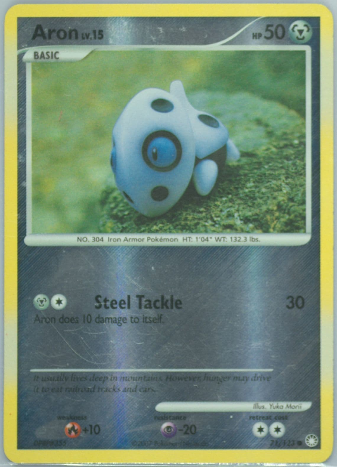 Aron-Reverse Foil (71) 2007 Pokemon Diamond & Pearl Mysterious Treasures
