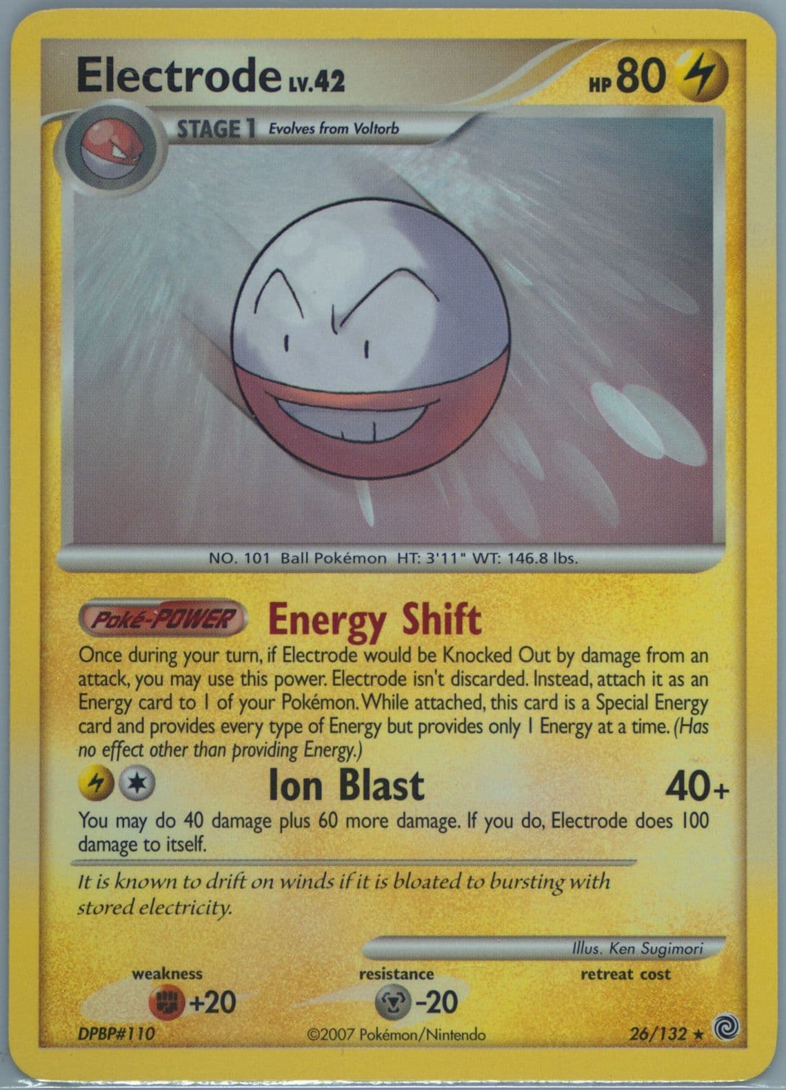 Electrode (26) 2007 Pokemon Diamond & Pearl Secret Wonders