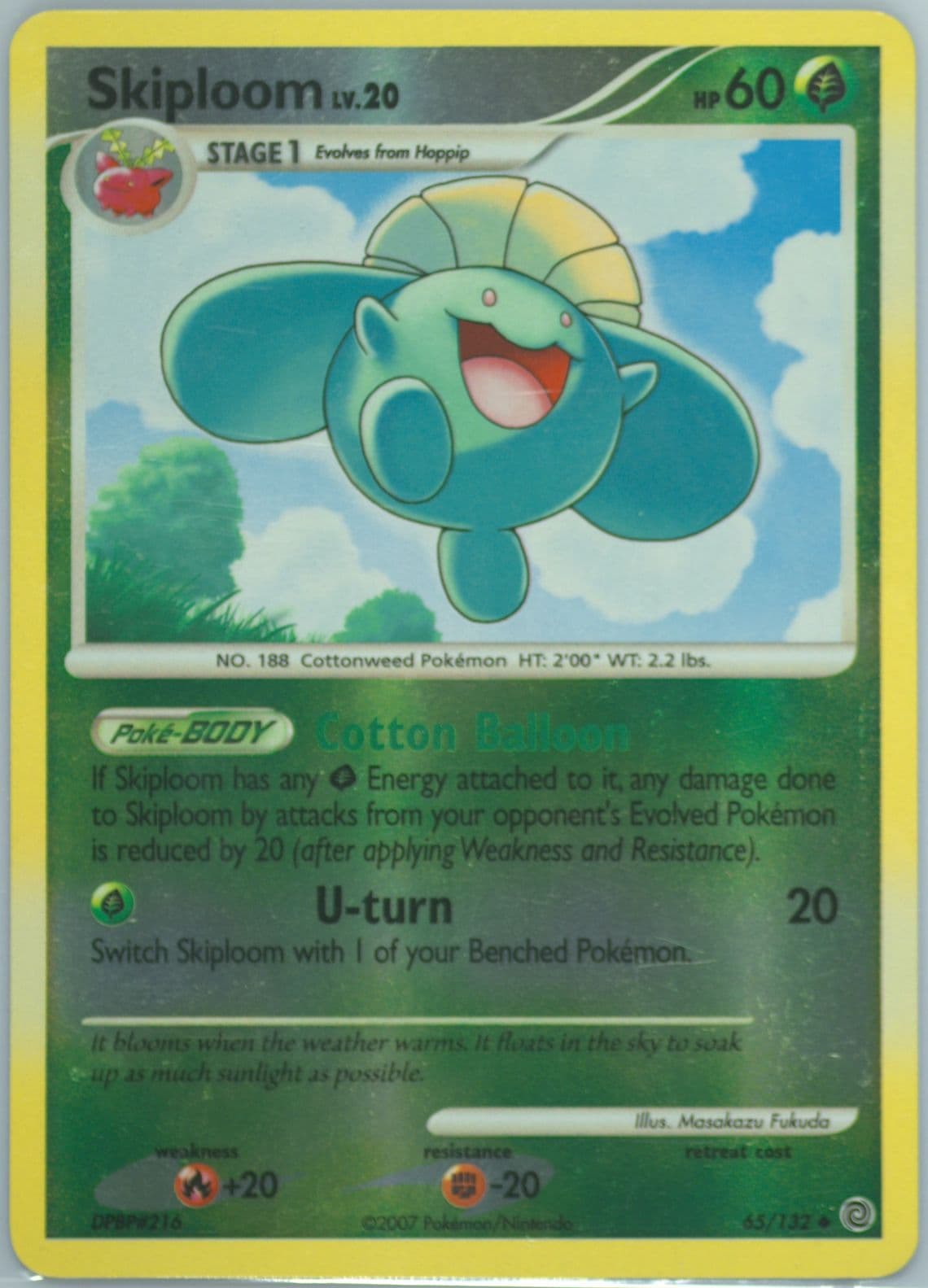 Skiploom-Reverse Foil (65) 2007 Pokemon Diamond & Pearl Secret Wonders