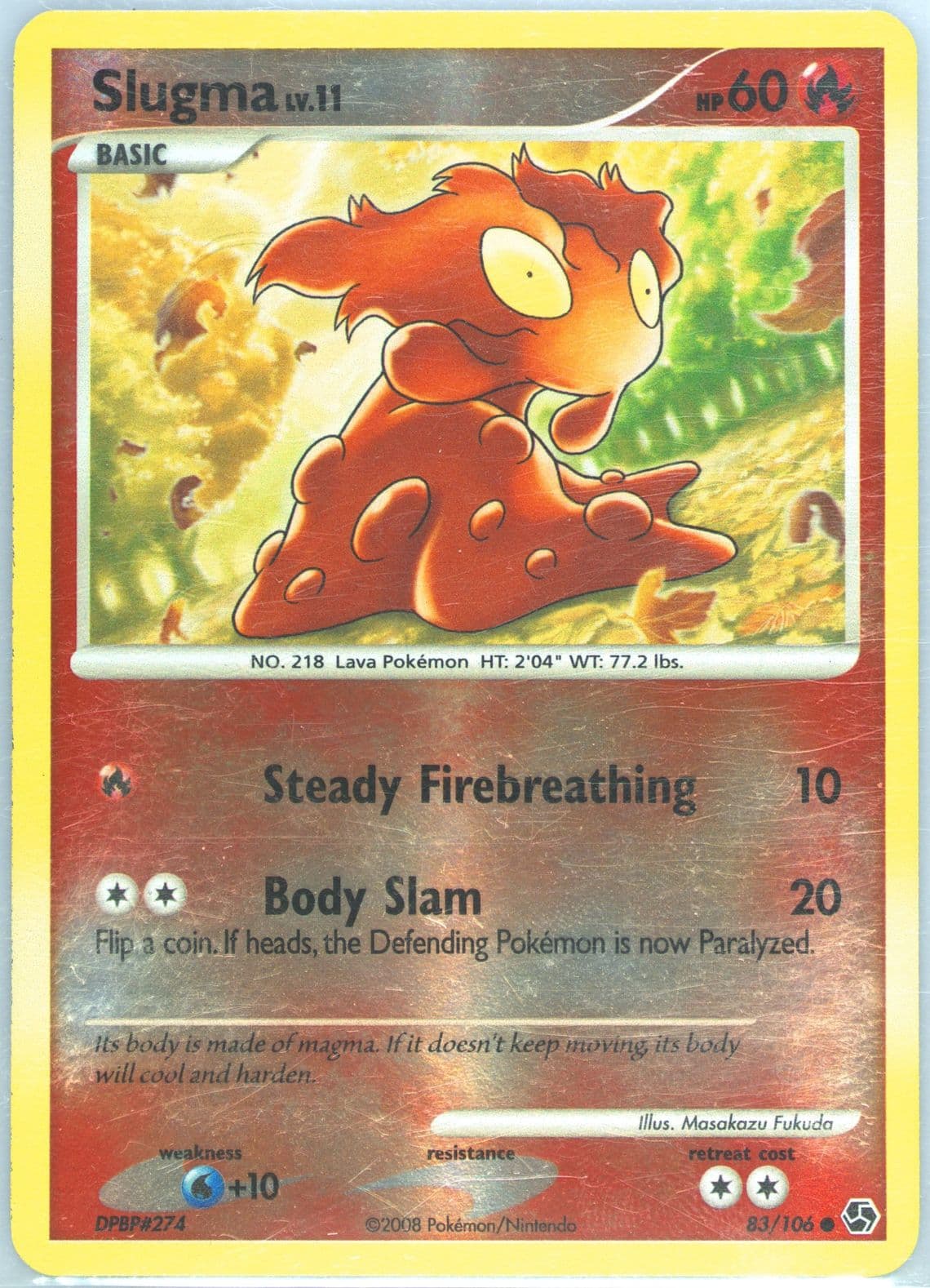 Slugma (83) 2008 Pokemon Diamond & Pearl Great Encounters