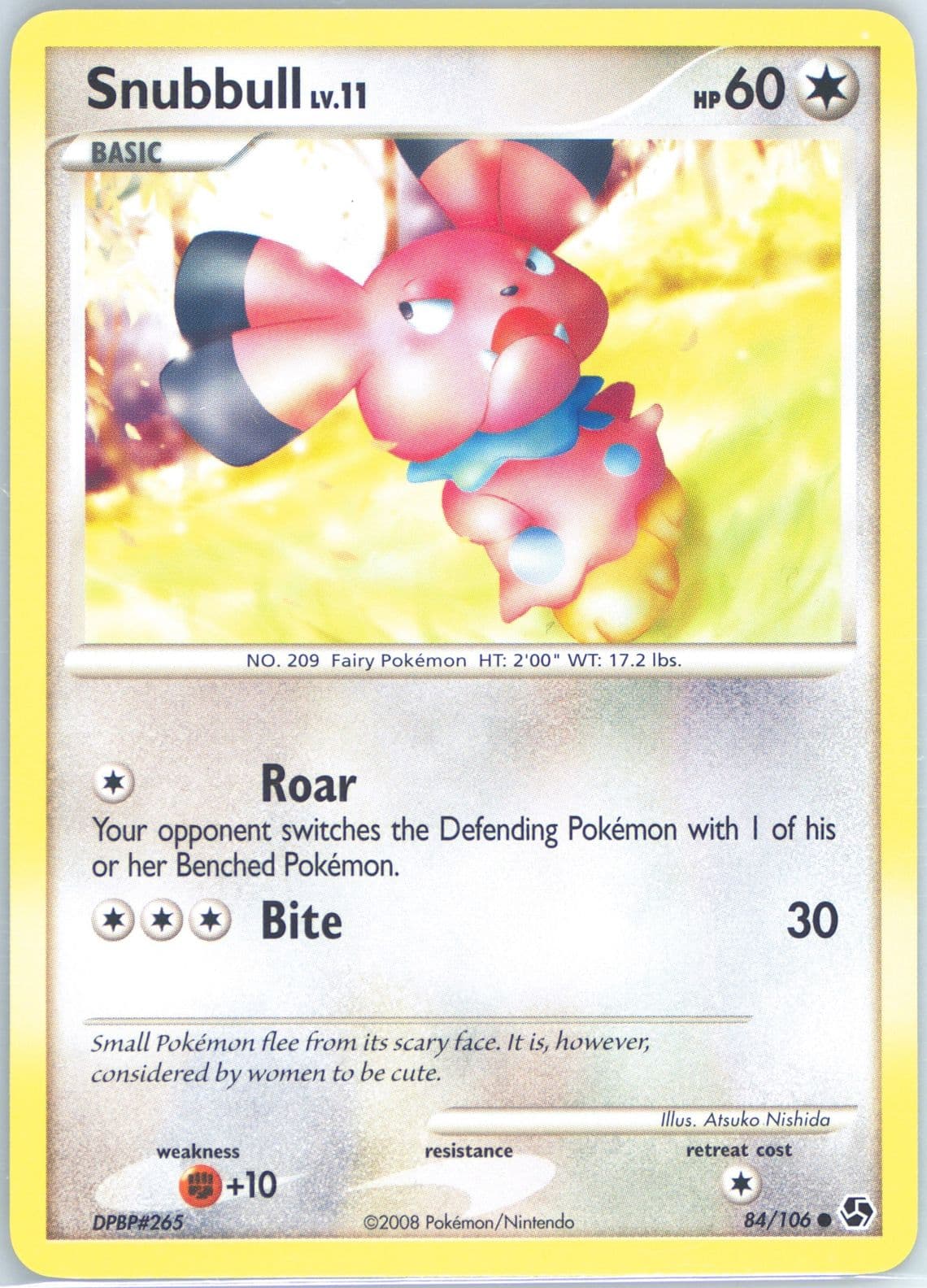 Snubbull (84) 2008 Pokemon Diamond & Pearl Great Encounters