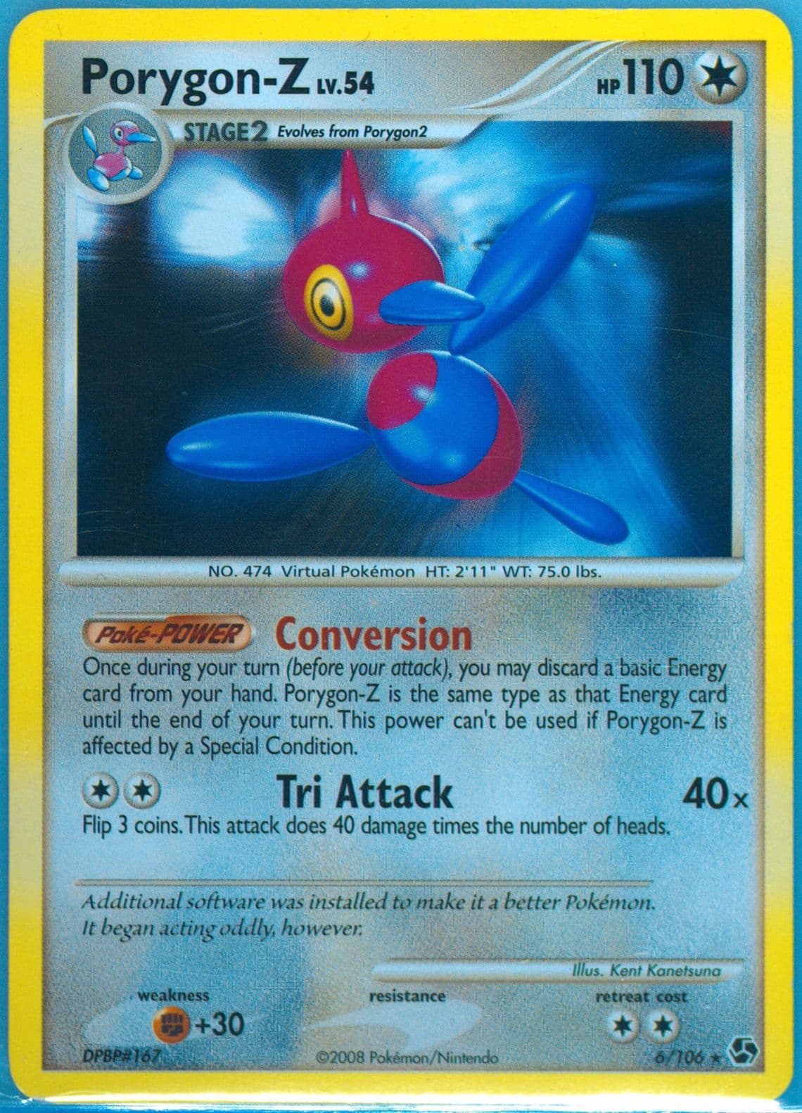 Porygon-Z Eternal Time Theme Deck (6) 2008 Pokemon Diamond & Pearl Great Encounters