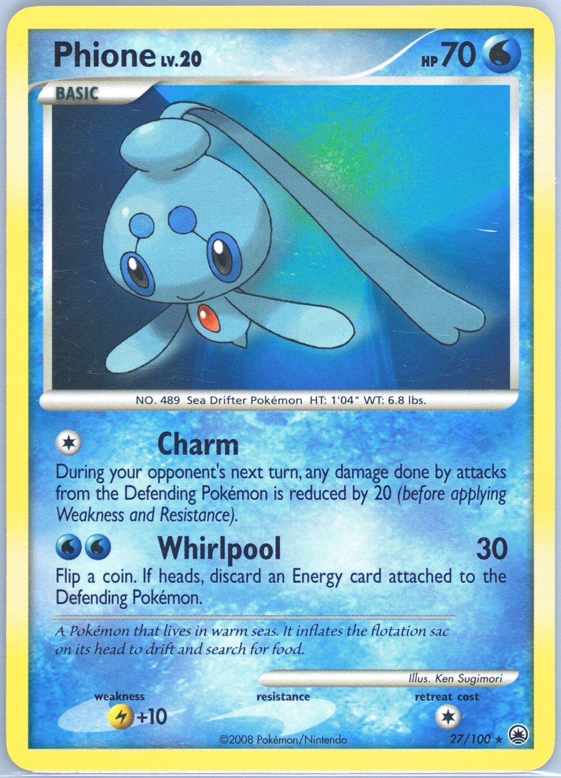 Phione (27) 2008 Pokemon Diamond & Pearl Majestic Dawn