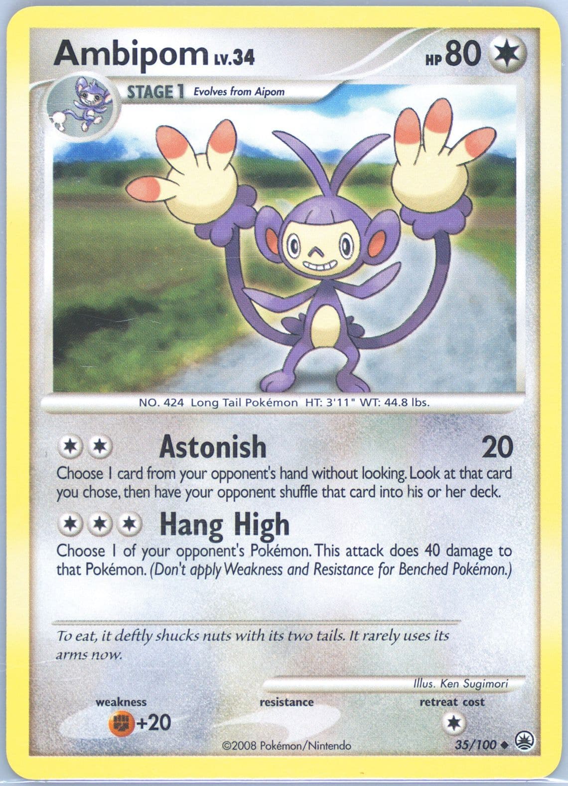 Ambipom (35) 2008 Pokemon Diamond & Pearl Majestic Dawn