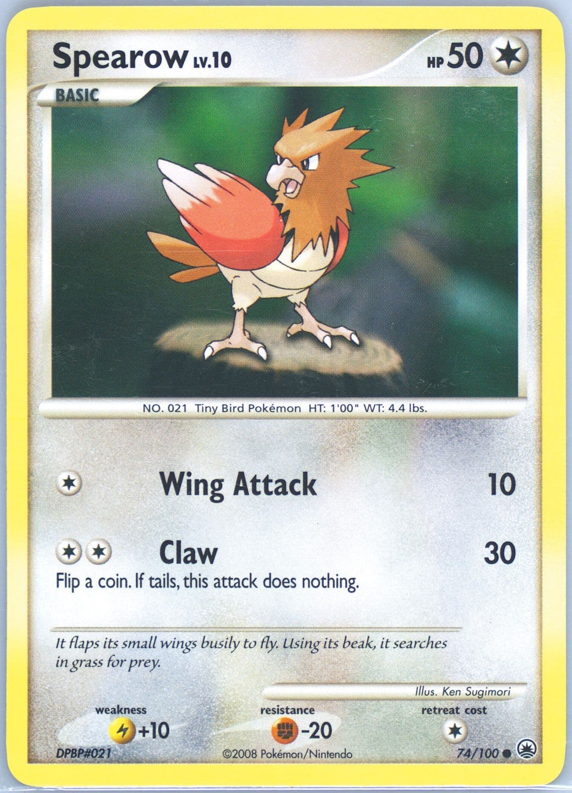 Spearow (74) 2008 Pokemon Diamond & Pearl Majestic Dawn