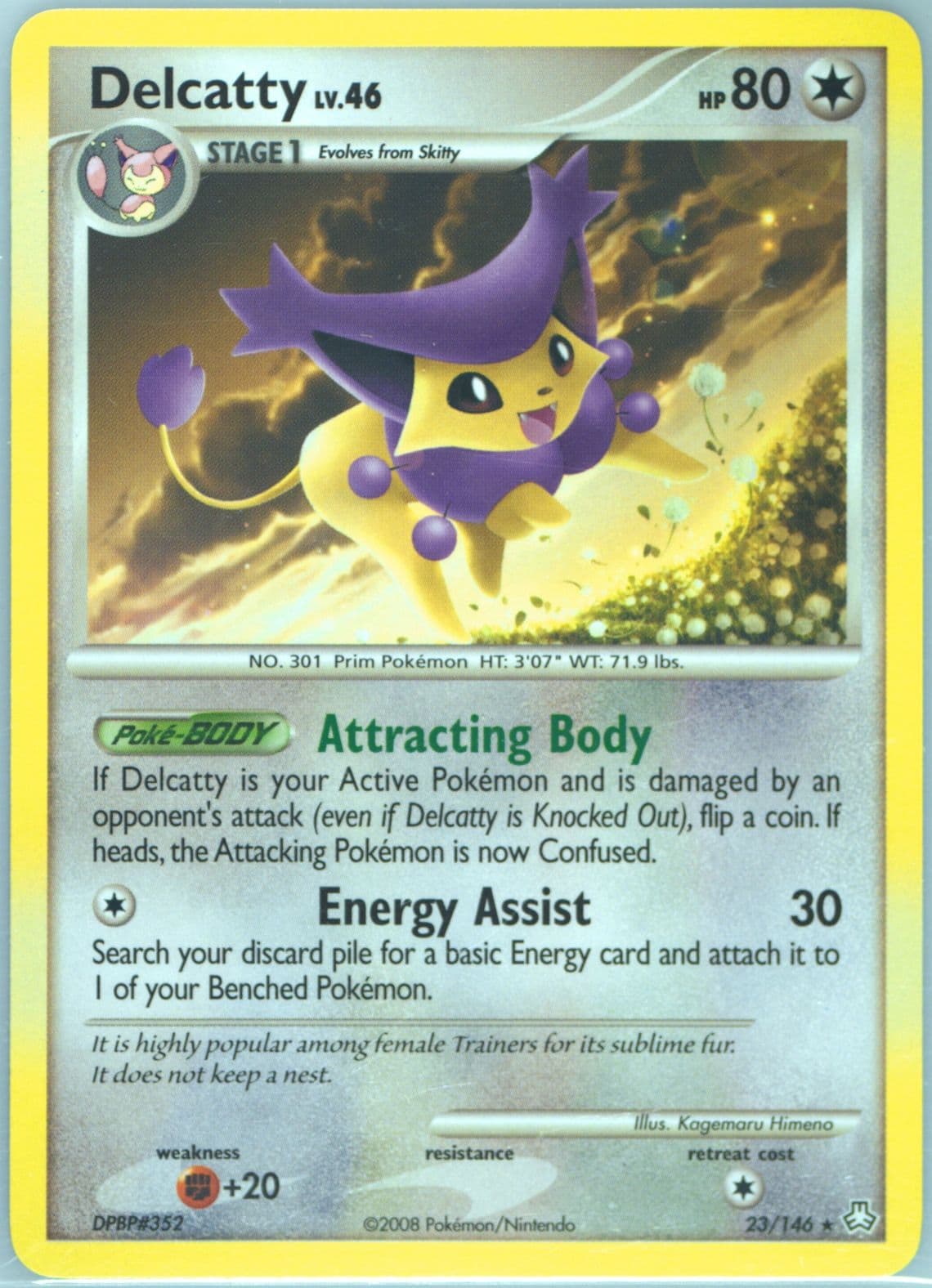 Delcatty (23) 2008 Pokemon Diamond & Pearl Legends Awakened