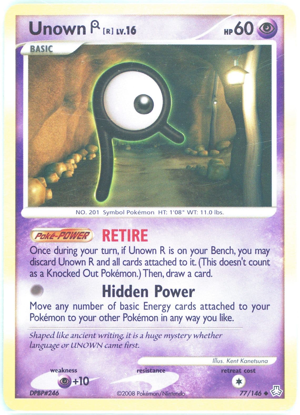 Unown R (77) 2008 Pokemon Diamond & Pearl Legends Awakened