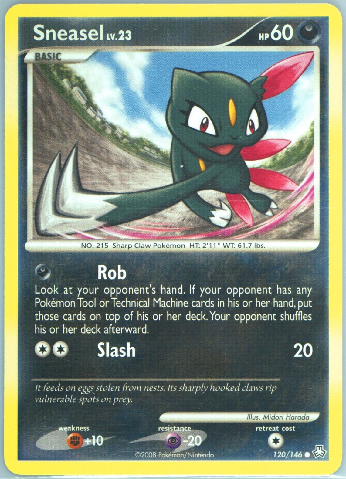 Sneasel (120) 2008 Pokemon Diamond & Pearl Legends Awakened