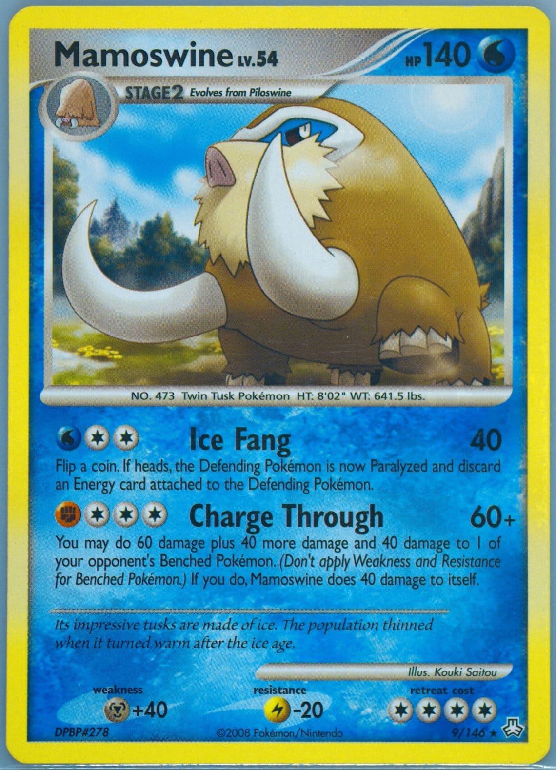 Mamoswine Metal Surge Theme Deck (9) 2008 Pokemon Diamond & Pearl Legends Awakened