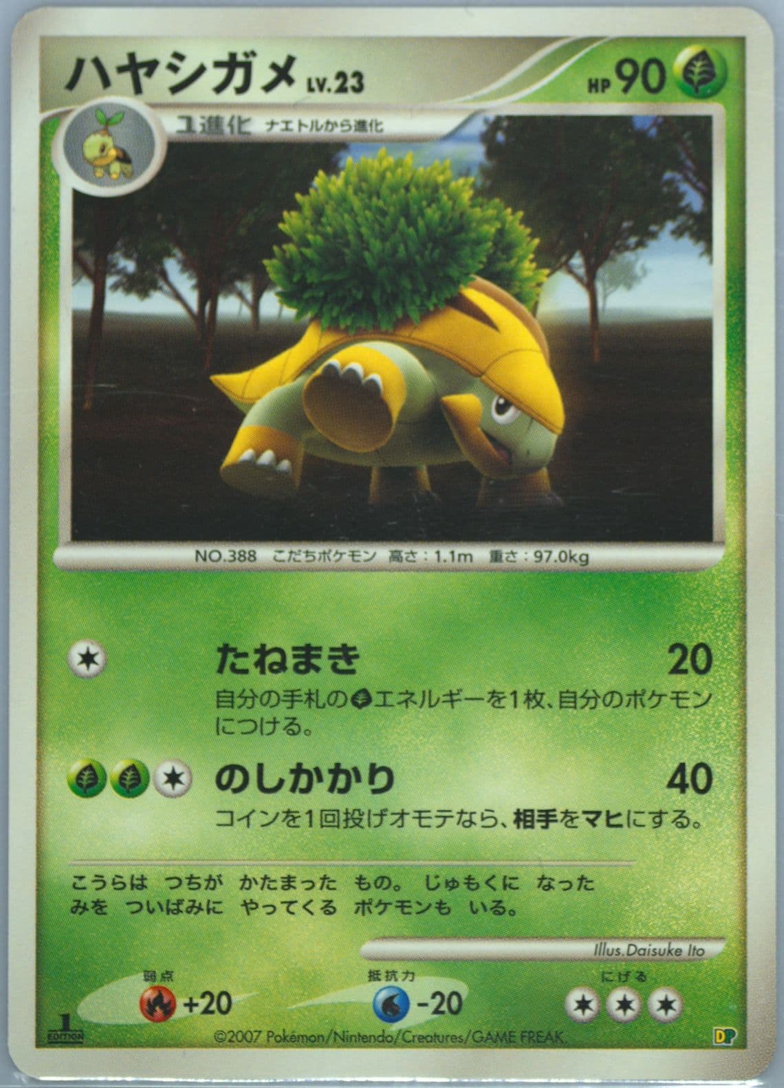 Grotle 1st Edition 2007 Pokemon Japanese Entry Pack '08