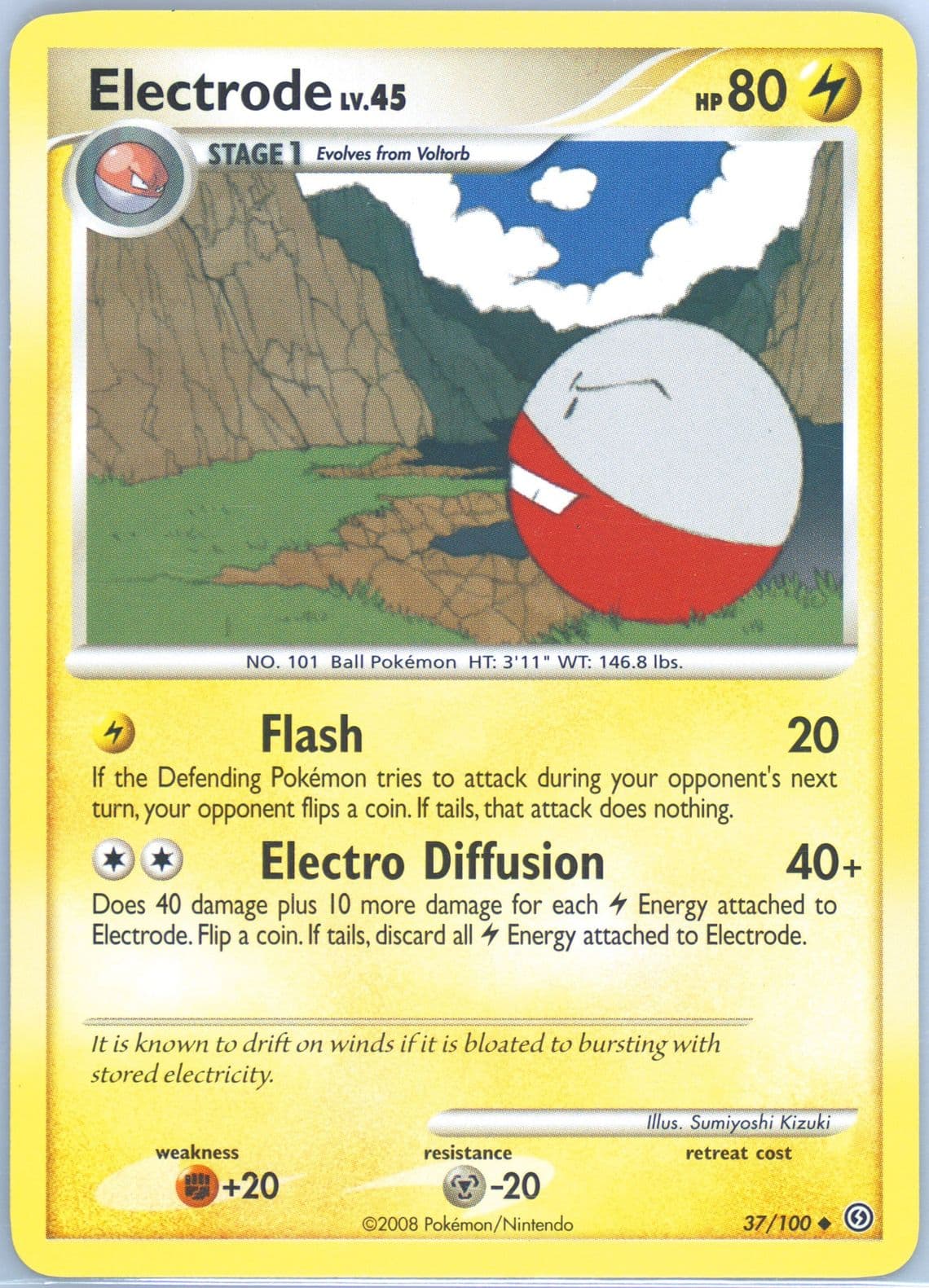 Electrode (37) 2008 Pokemon Diamond & Pearl Stormfront
