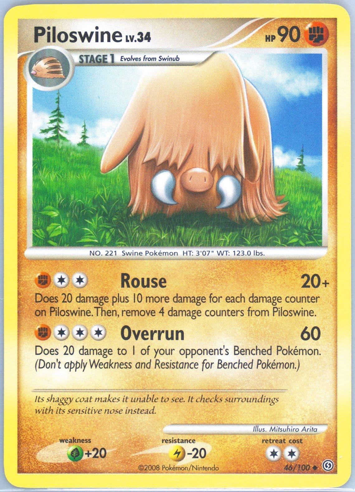 Piloswine (46) 2008 Pokemon Diamond & Pearl Stormfront