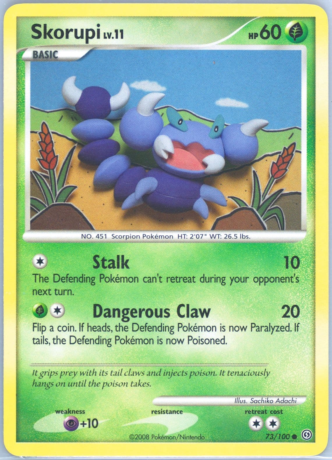 Skorupi (73) 2008 Pokemon Diamond & Pearl Stormfront