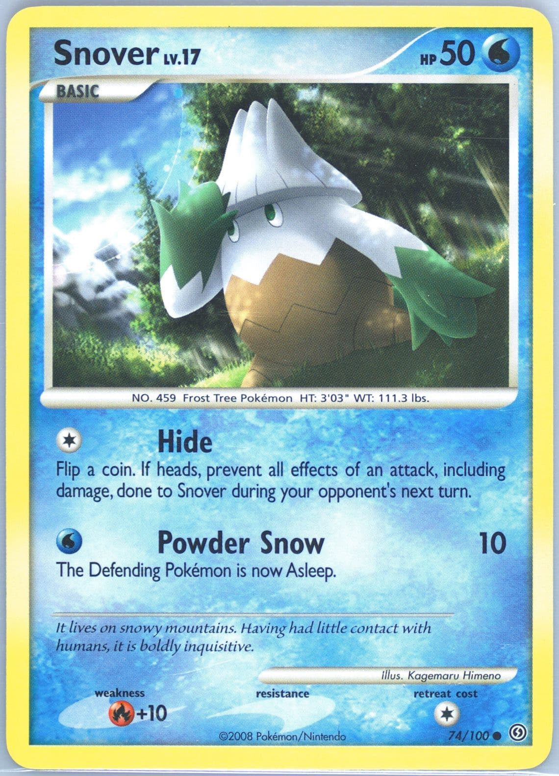 Snover (74) 2008 Pokemon Diamond & Pearl Stormfront