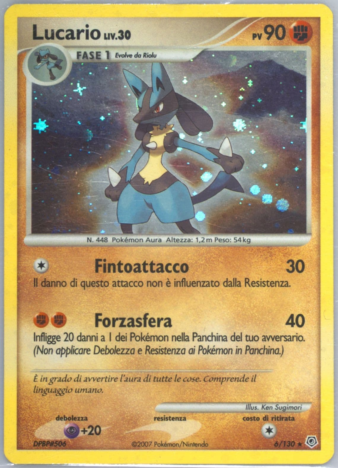 Lucario-Holo Italian (6) 2007 Pokemon Diamond & Pearl