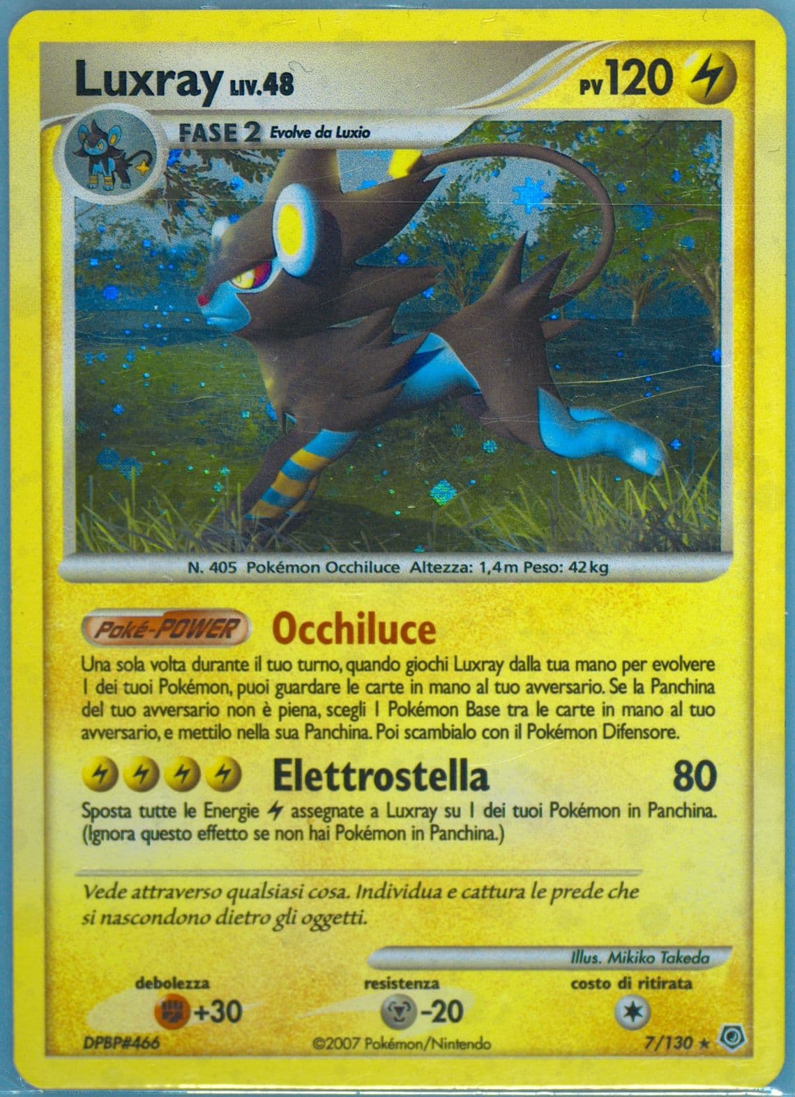 Luxray-Holo Italian (7) 2007 Pokemon Diamond & Pearl