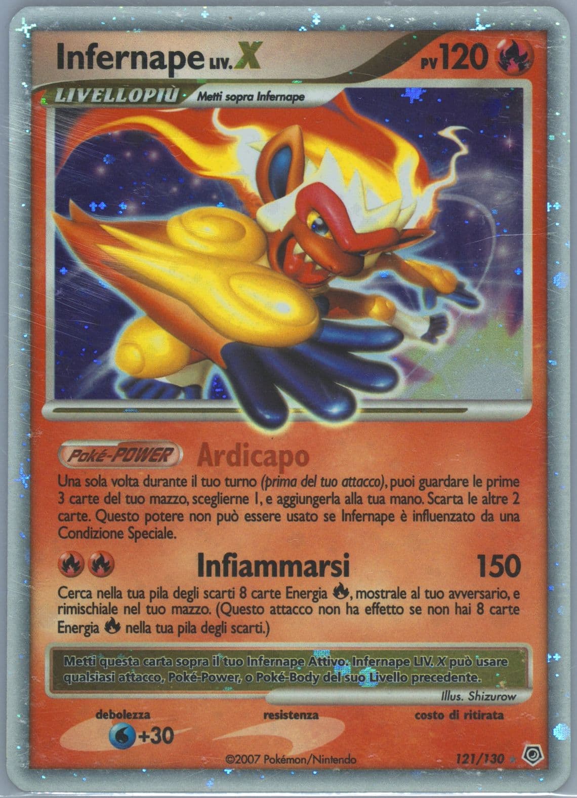 Infernape LIV.X-Holo Italian (121) 2007 Pokemon Diamond & Pearl