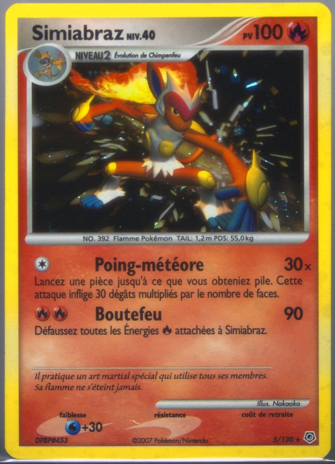 Simiabraz-Holo French (5) 2007 Pokemon Diamond & Pearl