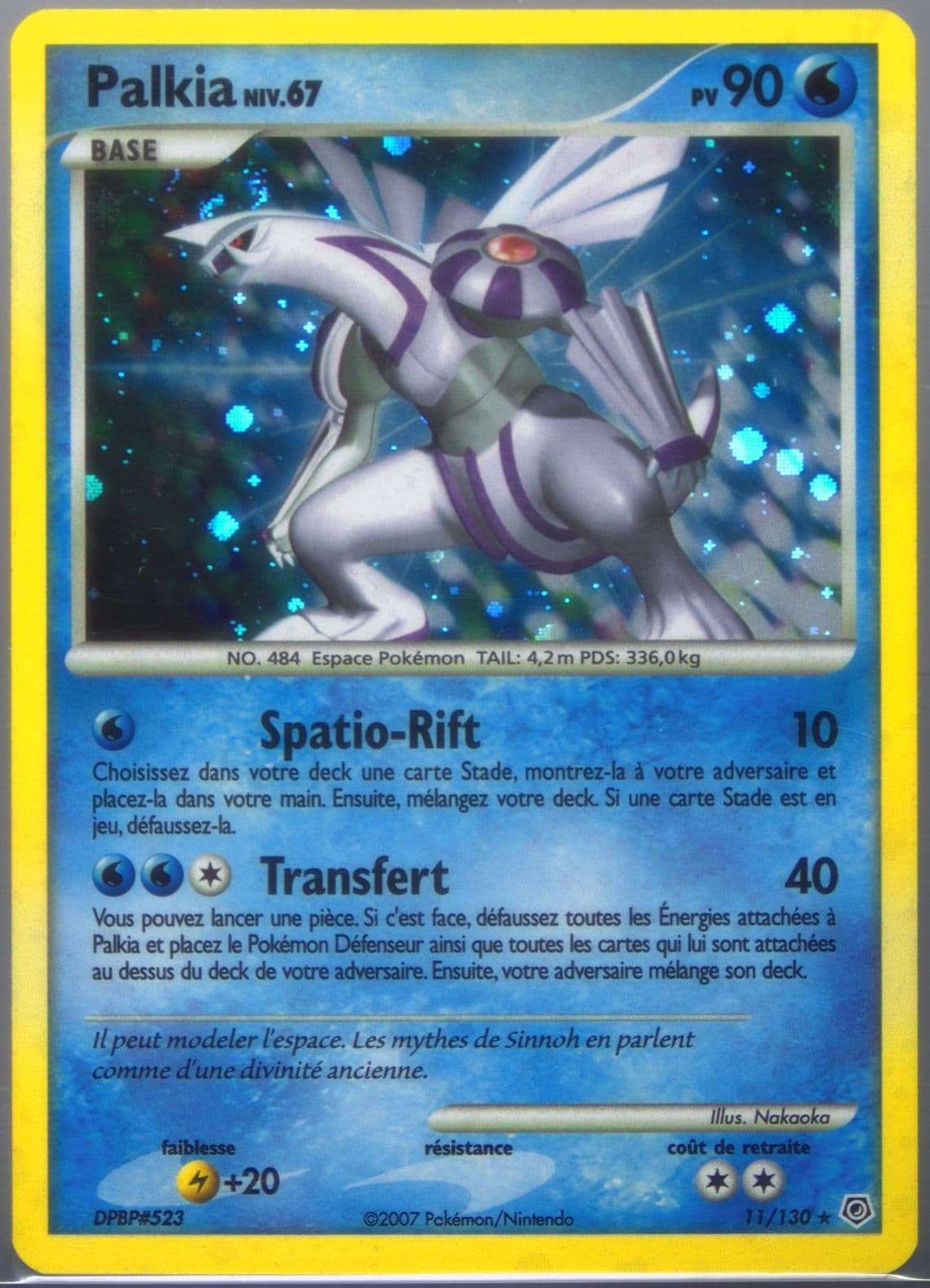 Palkia-Holo French (11) 2007 Pokemon Diamond & Pearl