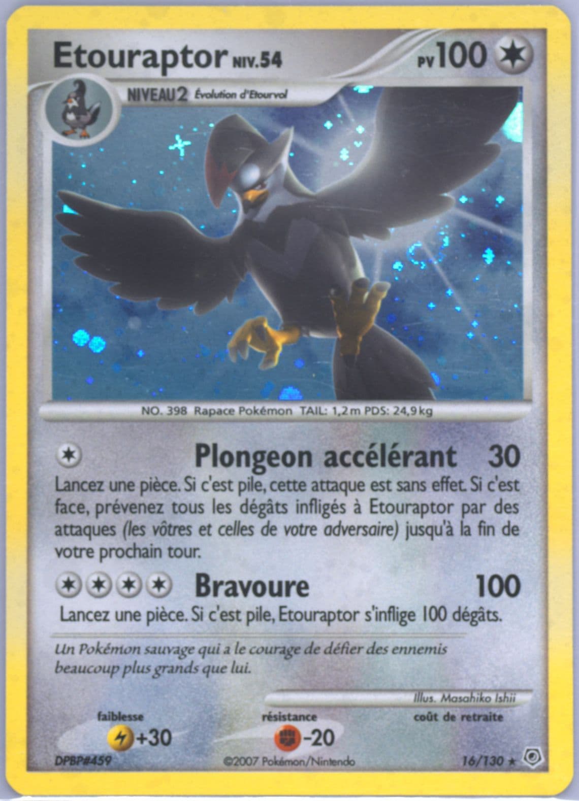Etouraptor-Holo French (16) 2007 Pokemon Diamond & Pearl