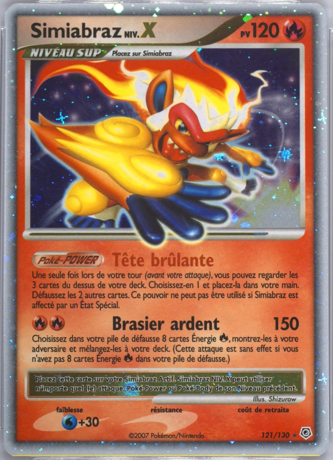 Simiabraz Niv.X-Holo French (121) 2007 Pokemon Diamond & Pearl