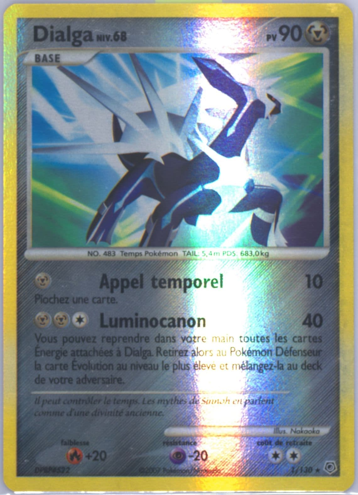 Dialga-Reverse Foil French (1) 2007 Pokemon Diamond & Pearl