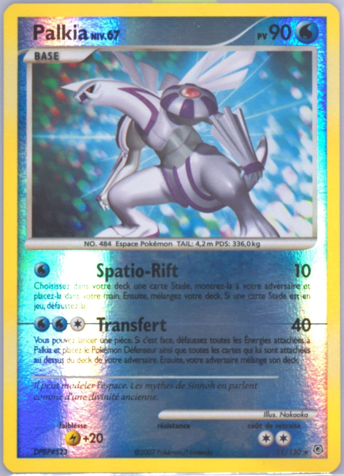 Palkia-Reverse Foil French (11) 2007 Pokemon Diamond & Pearl