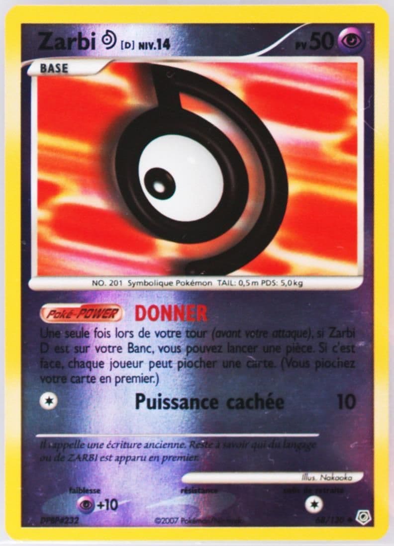 Zarbi D-Reverse Foil French (68) 2007 Pokemon Diamond & Pearl