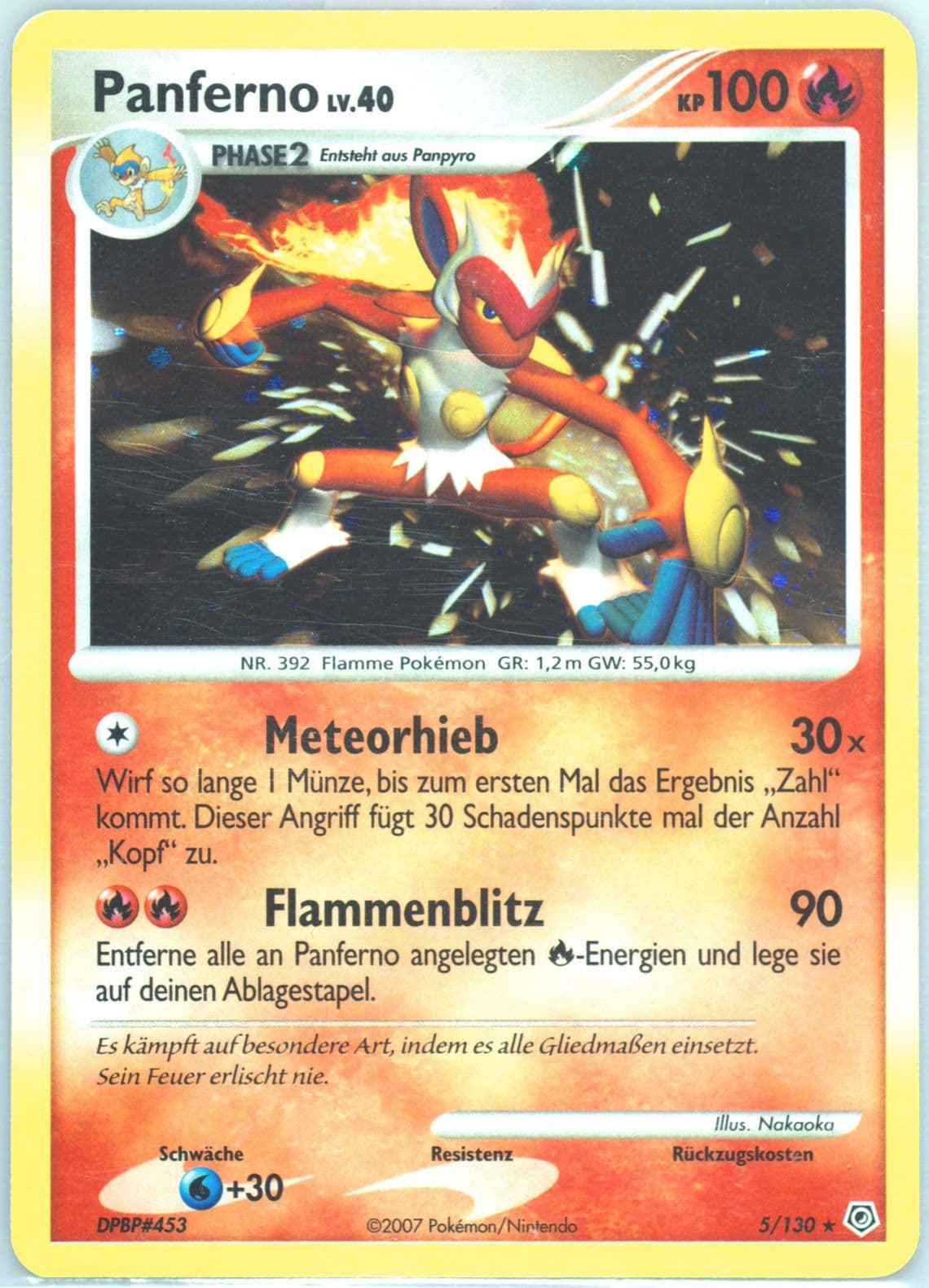 Panferno-Holo German (5) 2007 Pokemon Diamond & Pearl