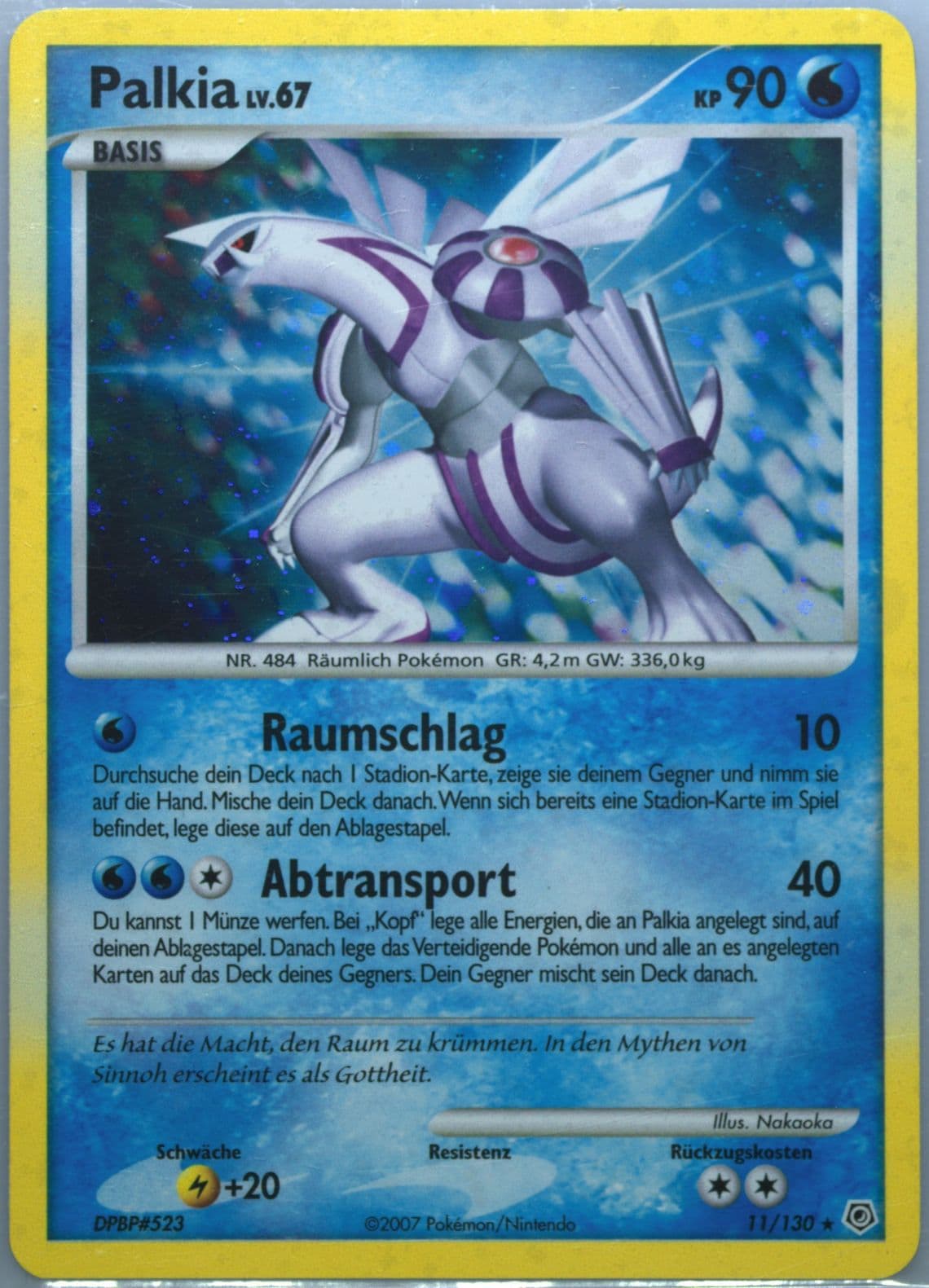 Palkia-Holo German (11) 2007 Pokemon Diamond & Pearl
