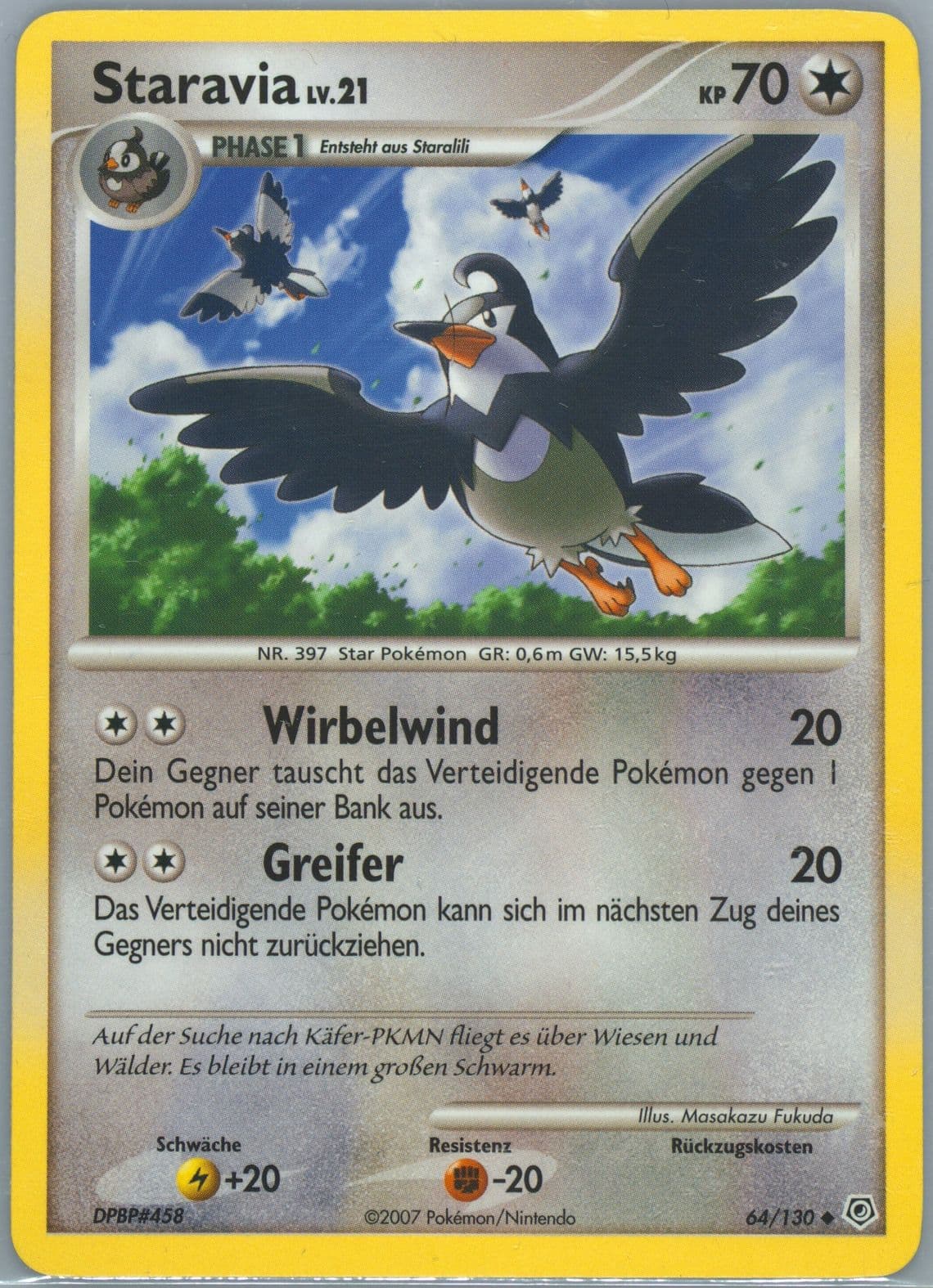 Staravia German (64) 2007 Pokemon Diamond & Pearl