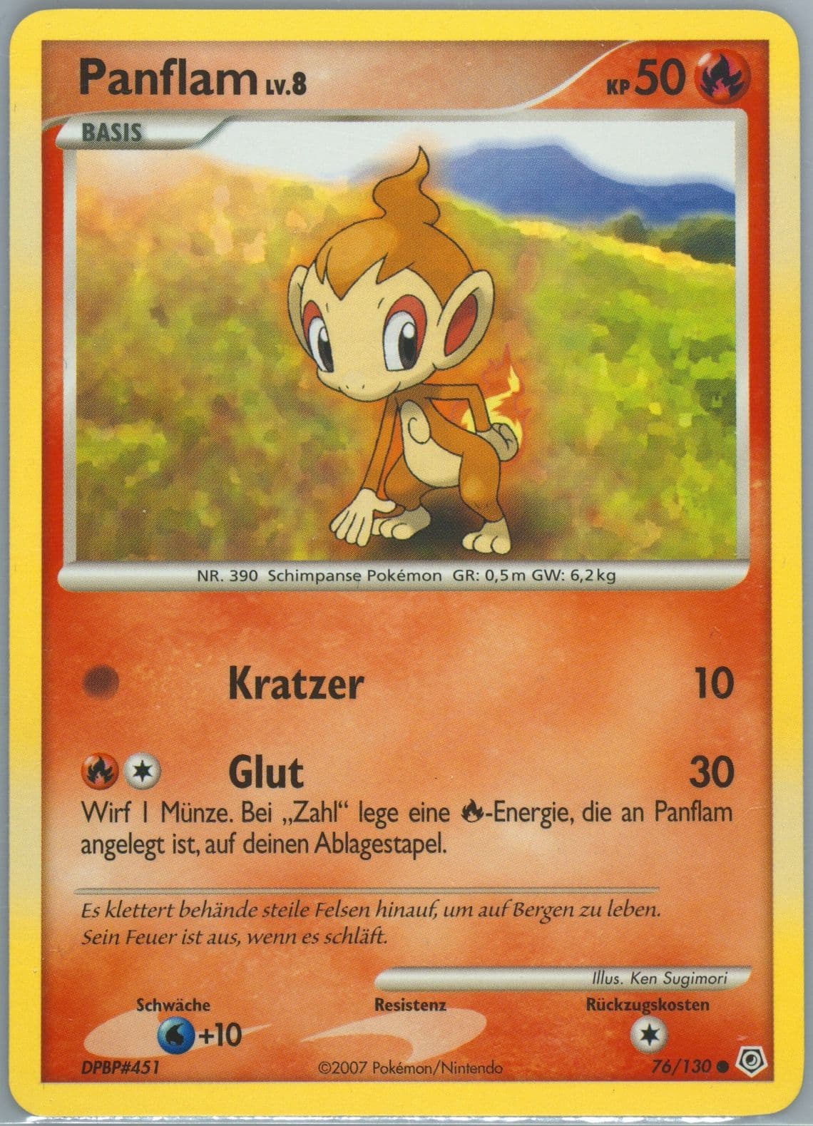 Panflam German (76) 2007 Pokemon Diamond & Pearl