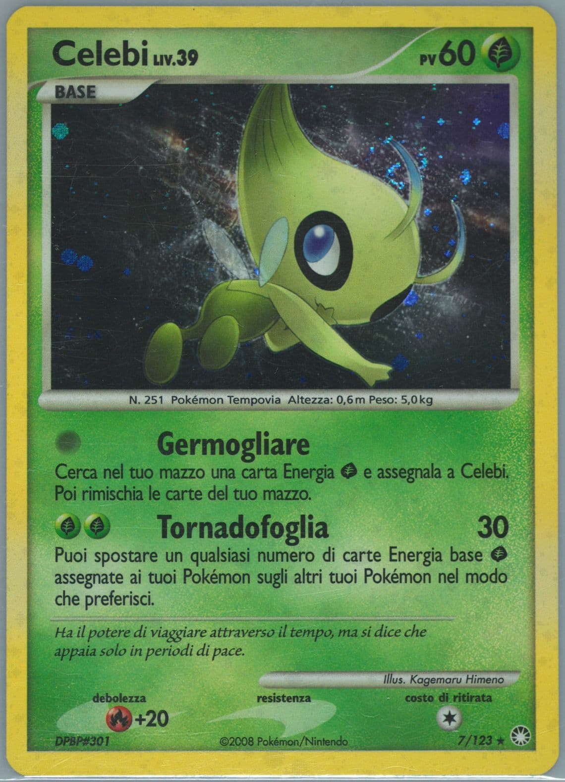 Celebi-Holo Italian (7) 2007 Pokemon Diamond & Pearl Mysterious Treasures
