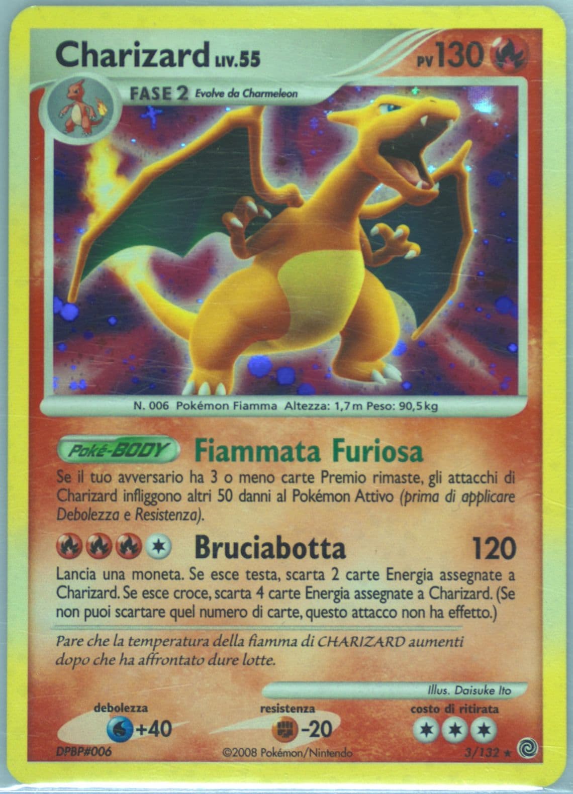 Charizard-Holo Italian (3) 2007 Pokemon Diamond & Pearl Secret Wonders
