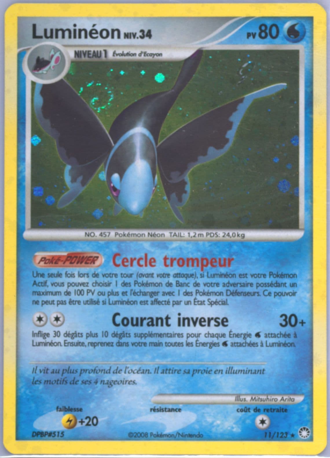 Lumineon-Holo (11) 2008 Pokemon French Diamond & Pearl Mysterious Treasures