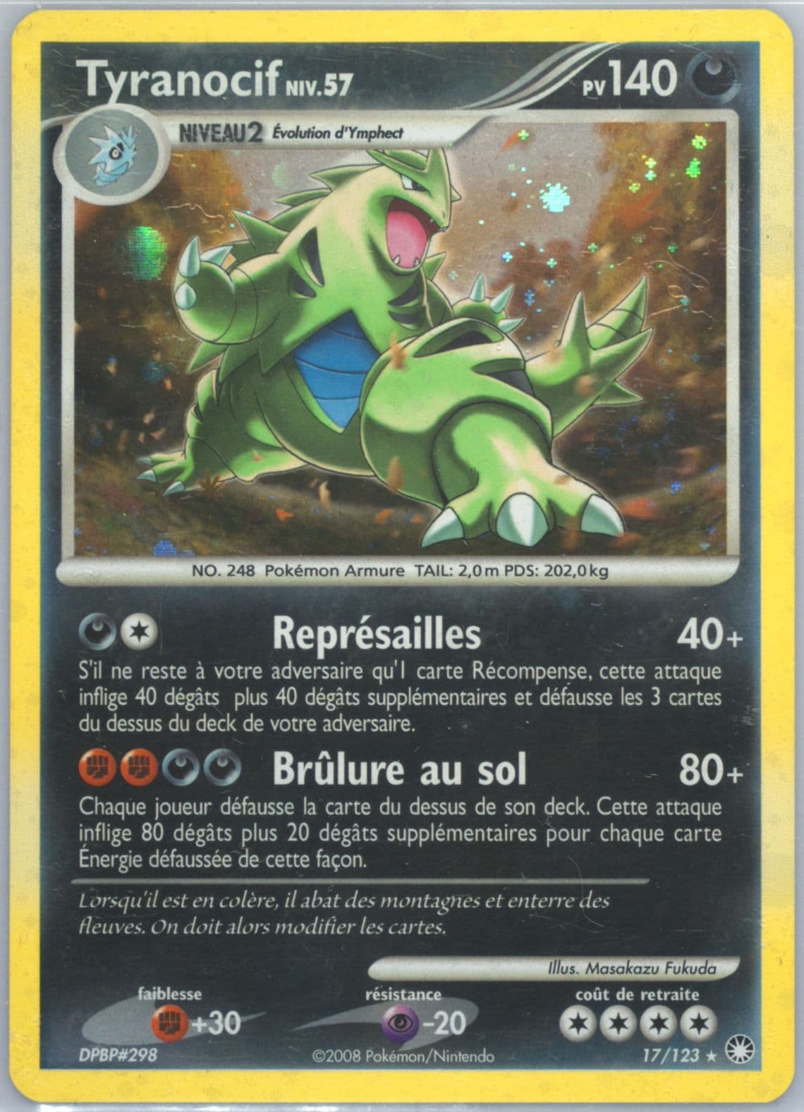 Tyranocif-Holo (17) 2008 Pokemon French Diamond & Pearl Mysterious Treasures