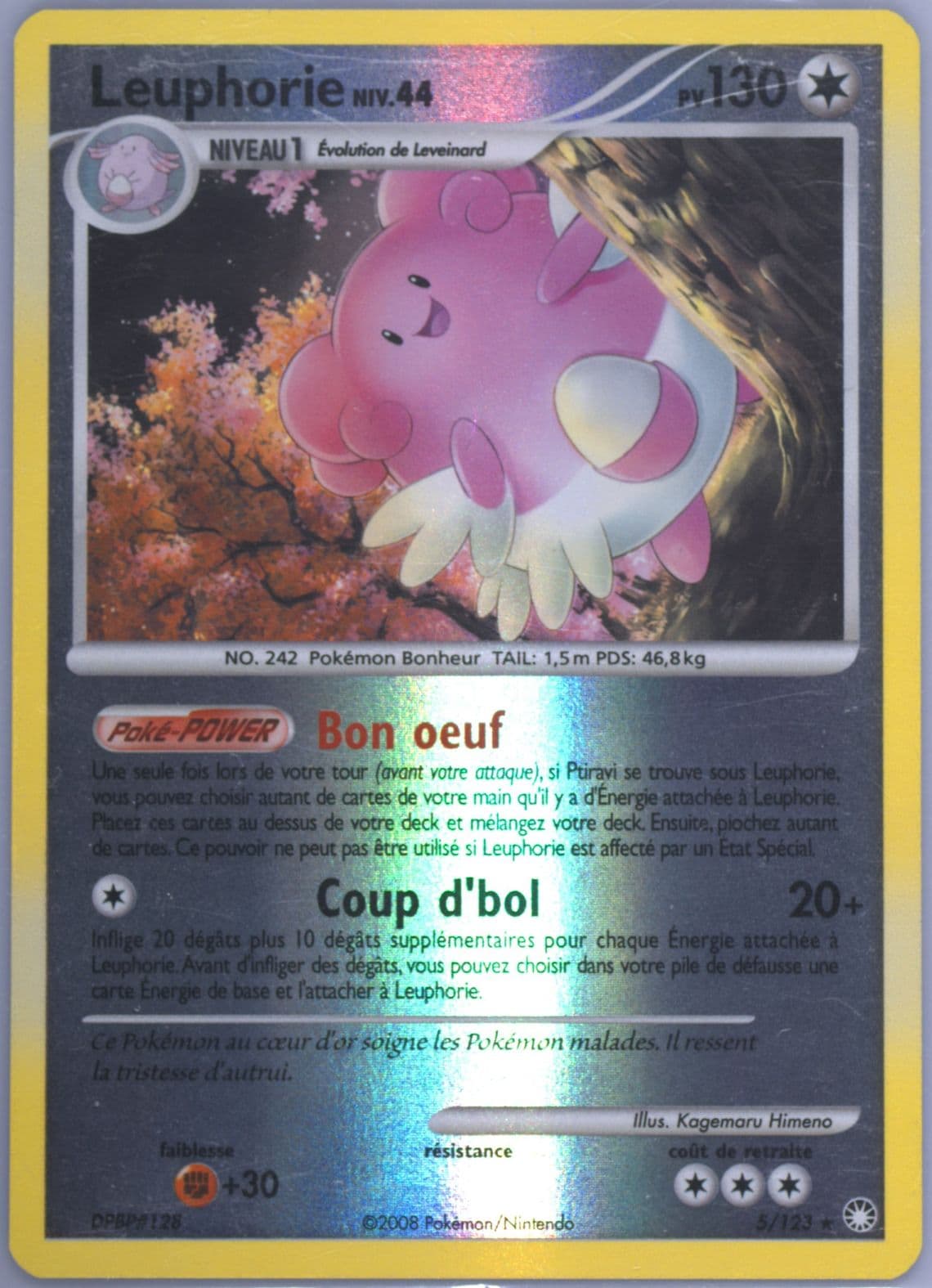 Leuphorie-Reverse Foil (5) 2008 Pokemon French Diamond & Pearl Mysterious Treasures