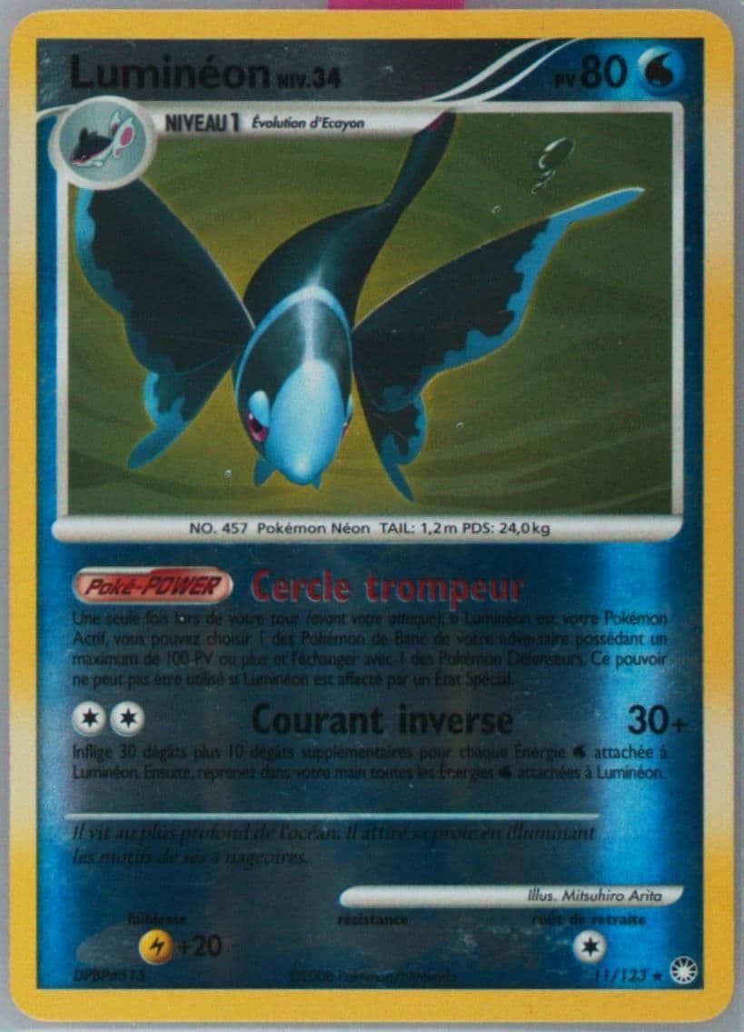Lumineon-Reverse Foil (11) 2008 Pokemon French Diamond & Pearl Mysterious Treasures