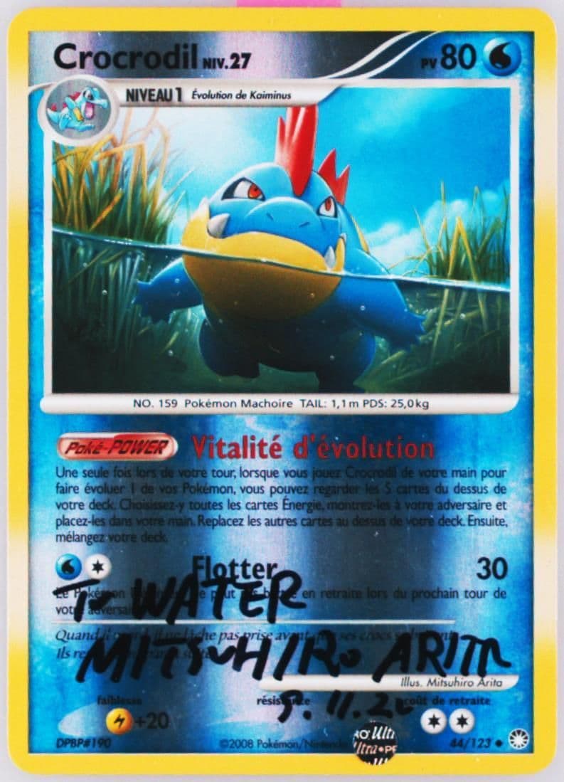 Crocrodil-Reverse Foil (44) 2008 Pokemon French Diamond & Pearl Mysterious Treasures