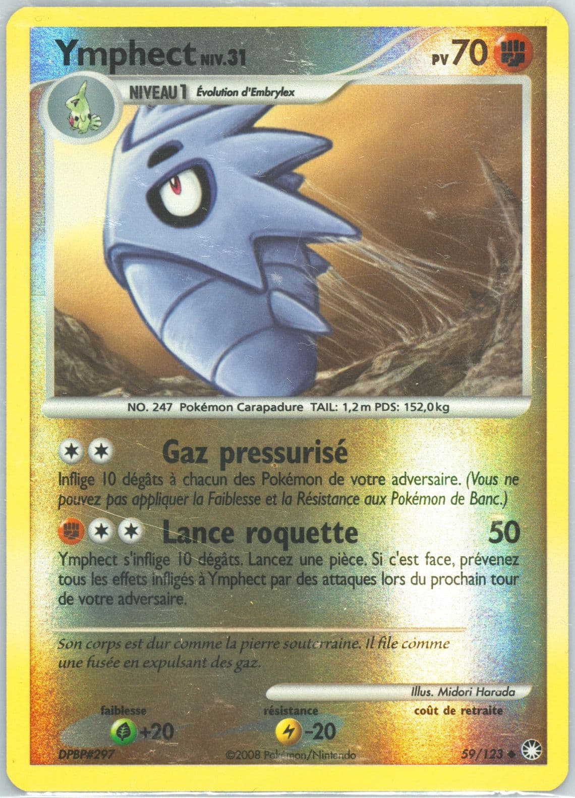 Ymphect-Reverse Foil (59) 2008 Pokemon French Diamond & Pearl Mysterious Treasures