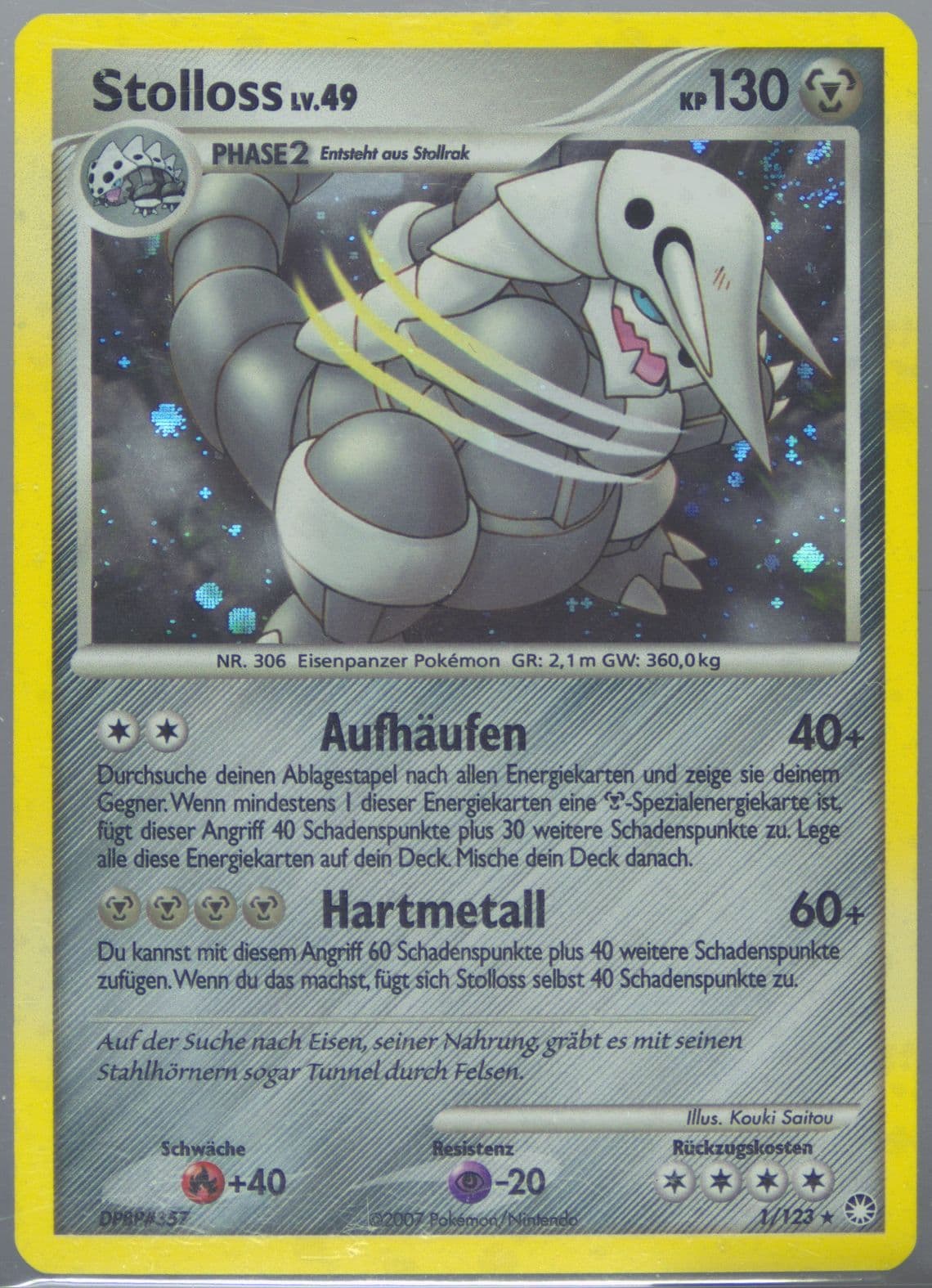 Stolloss-Holo German (1) 2007 Pokemon Diamond & Pearl Mysterious Treasures
