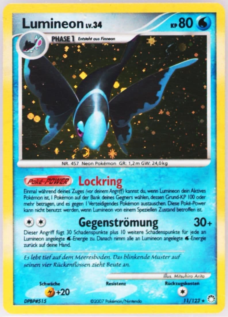 Lumineon-Holo German (11) 2007 Pokemon Diamond & Pearl Mysterious Treasures