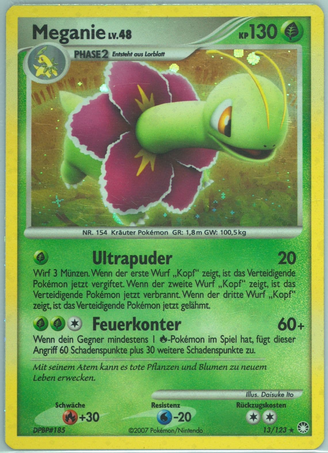 Meganie-Holo German (13) 2007 Pokemon Diamond & Pearl Mysterious Treasures