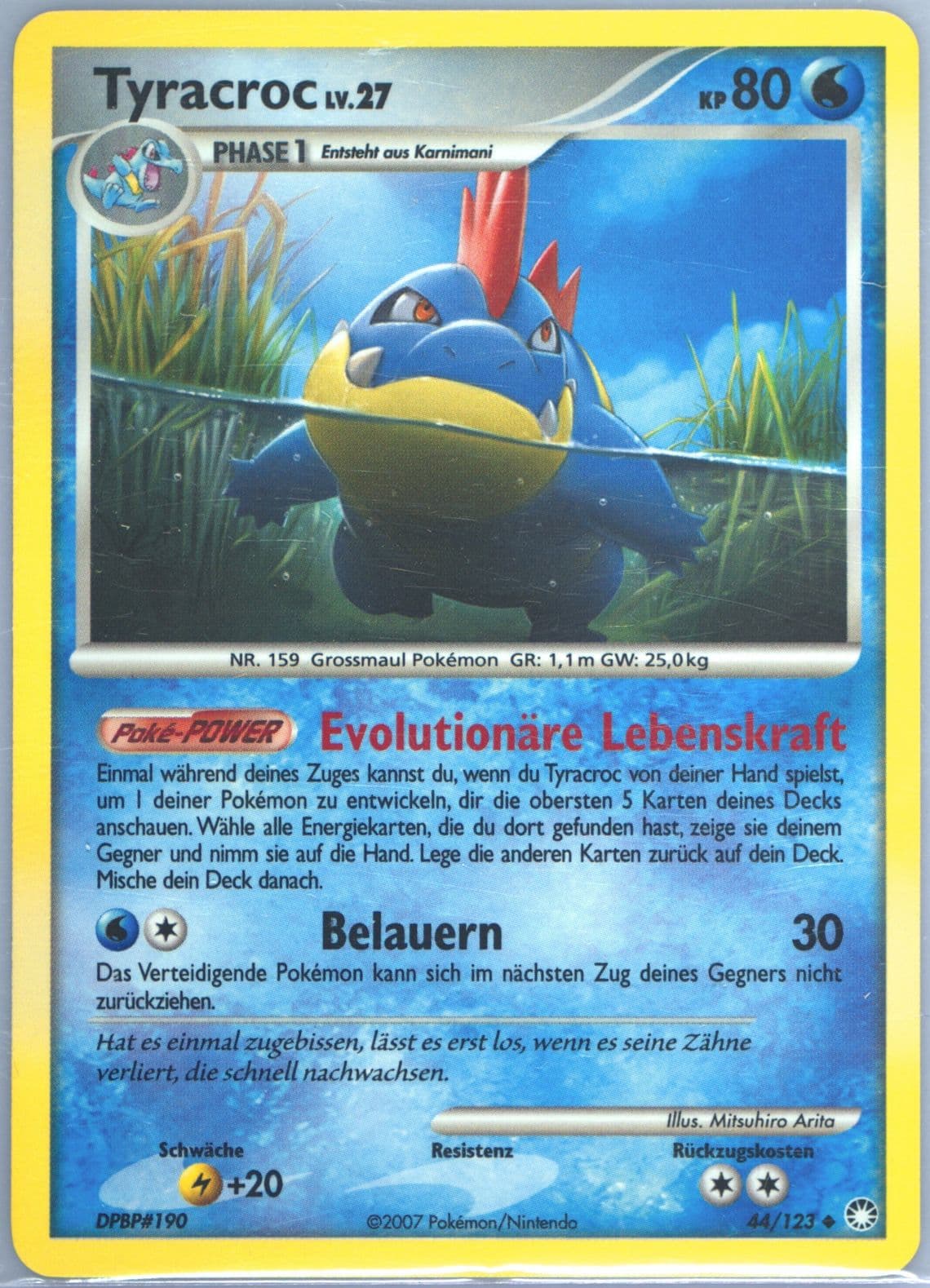 Tyracroc German (44) 2007 Pokemon Diamond & Pearl Mysterious Treasures