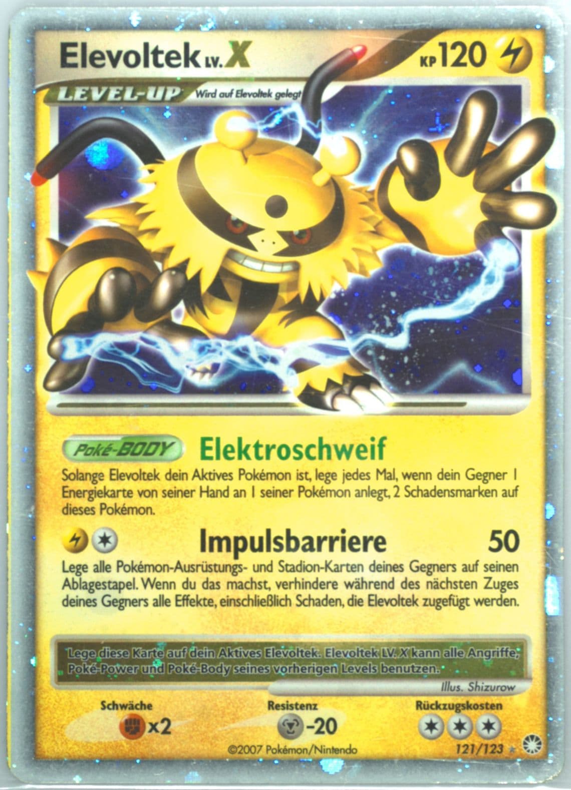 Elevoltek LV. X-Holo German (121) 2007 Pokemon Diamond & Pearl Mysterious Treasures